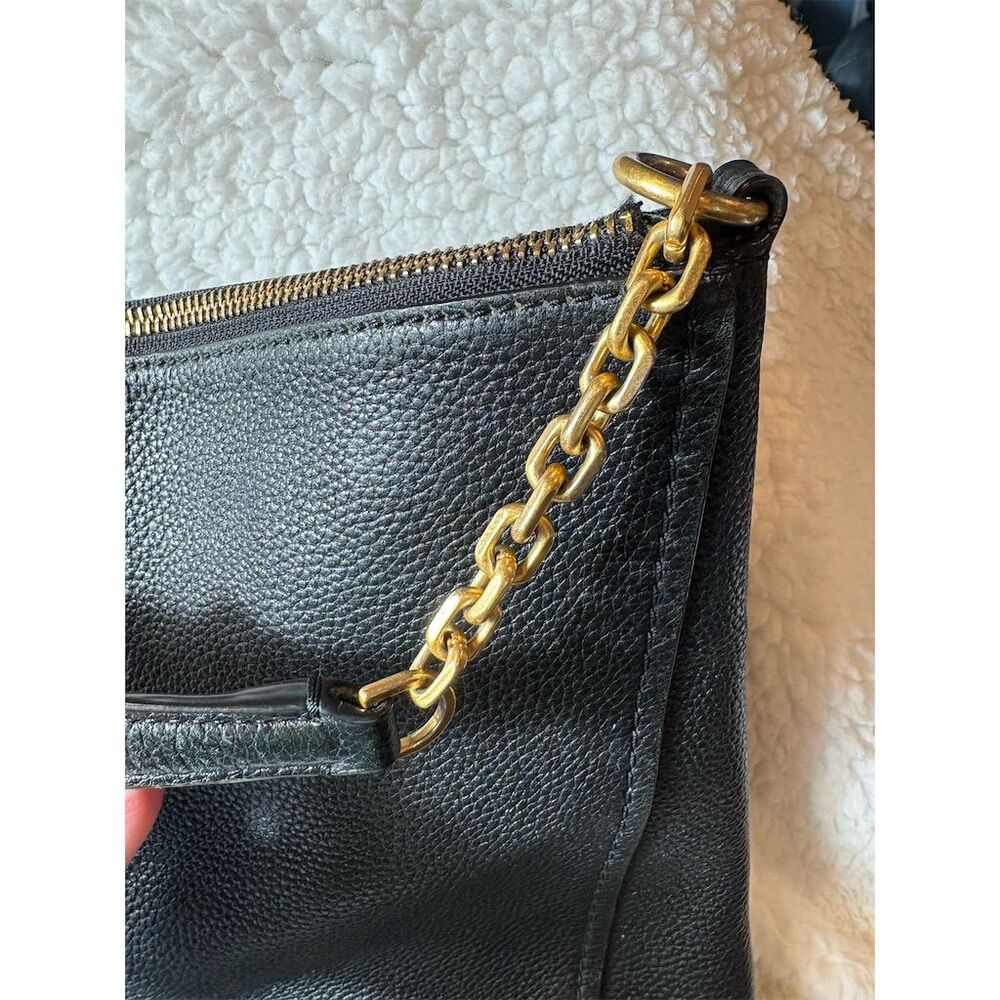 Tory Burch Women's Black Leather Hobo Shoulder Bag - Picture 3 of 10